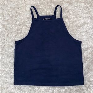 Brandy Melville Navy Blue Suède Tank Top